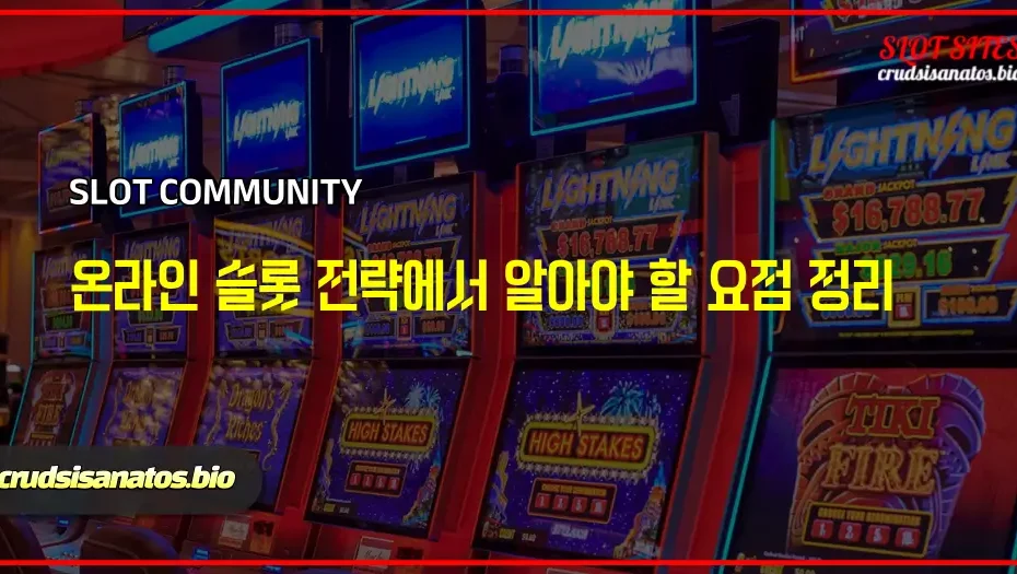 온라인 슬롯 전략에서 알아야 할 요점 정리